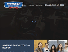 Tablet Screenshot of melrosedrivingschool.com